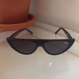 Quay Australia Sleek Black Sunglasses